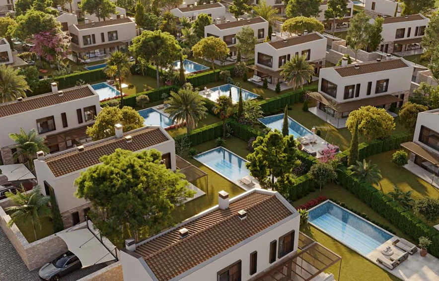 Villenanlage mit privaten Pools und mediterranen Gärten